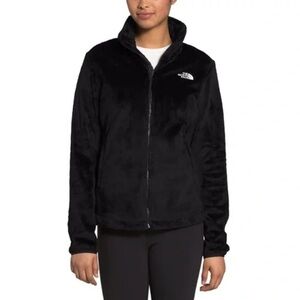 The North Face Black Teddy Jacket Cozy Fleece Stand-Up Collar Zip Up NWOT Active